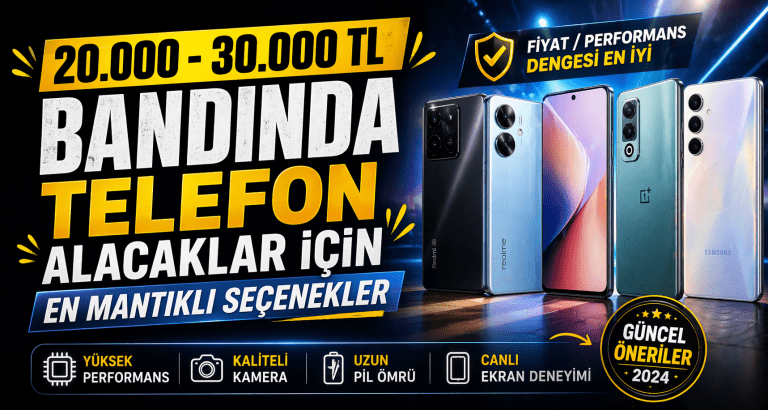 20.000 – 30.000 TL Bandında Telefon Alacaklar İçin En Mantıklı Seçenekler
